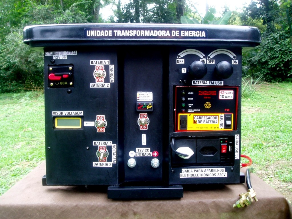 energia limpa: Caixa d'água miniusina hidrelétrica