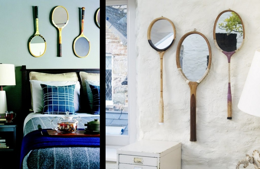 ideias criativas para reaproveitar objetos - raquetes de tenis