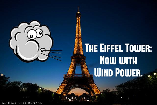 Torre Eiffel Sustentável - energia eólica