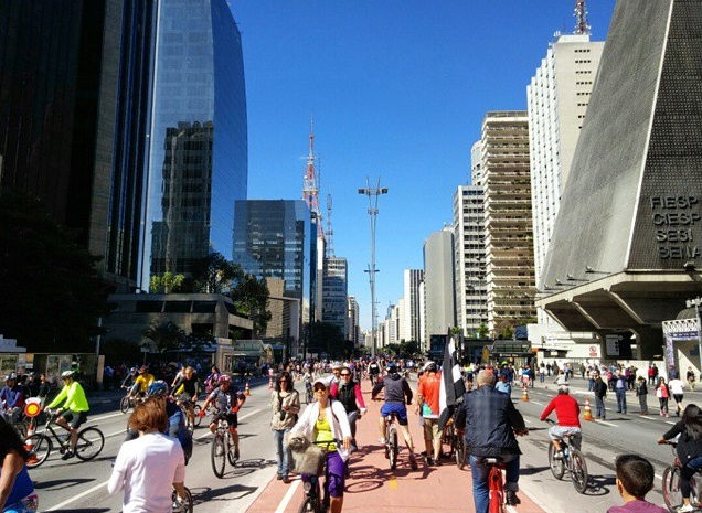 inauguração da ciclovia da Avenida Paulista