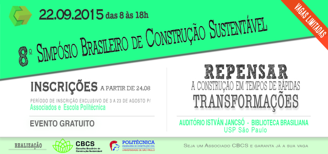 8º Simpósio Brasileiro de Construção Sustentável