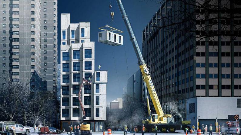 Micro apartamentos pré-fabricados em Nova Iorque