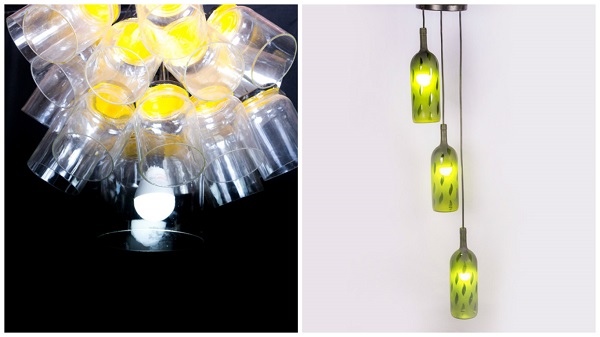 reaproveitamento de vidro luminárias