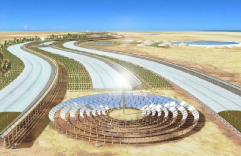 horta orgânica no deserto