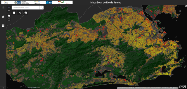 Mapa Solar do Rio de Janeiro