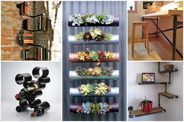 tubos na decoração