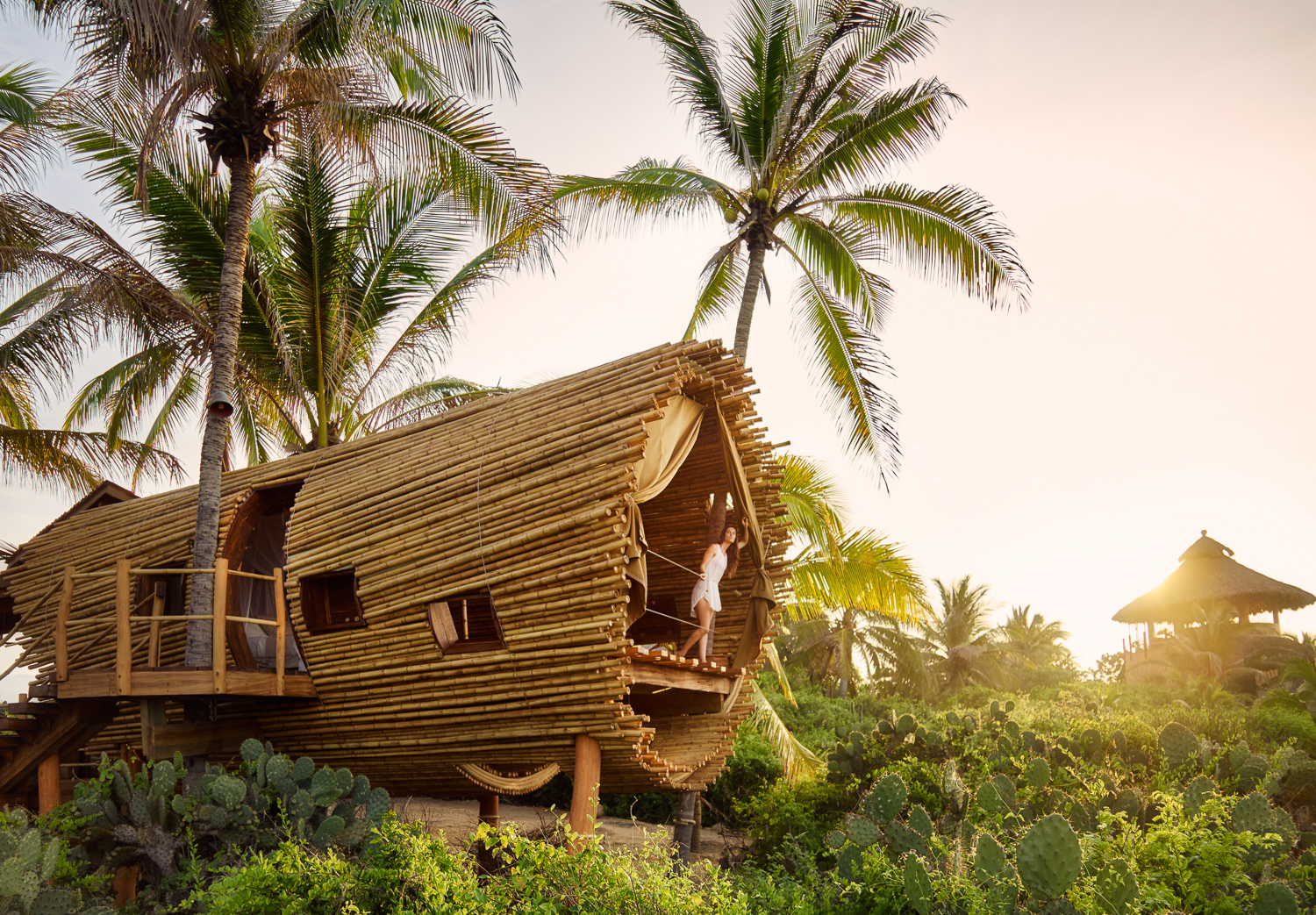 Refúgio em bambu é o destaque de resort ecológico no México