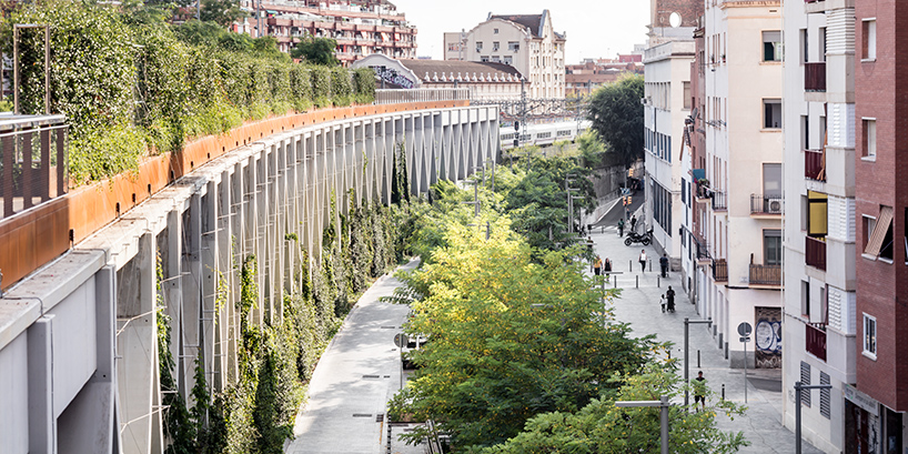 jardim suspenso em Barcelona