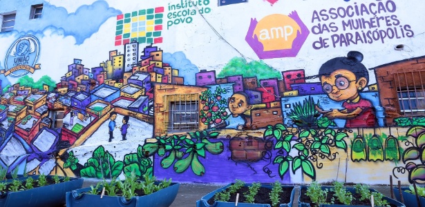 horta na laje em Paraisópolis