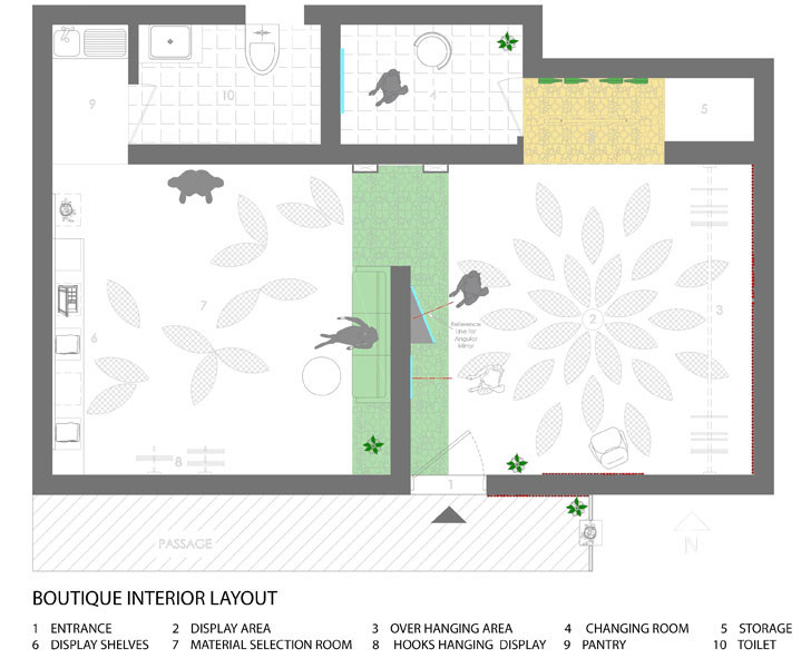 Boutique de moda na Índia decoração com sucata - Manoj Patel Desgin studio