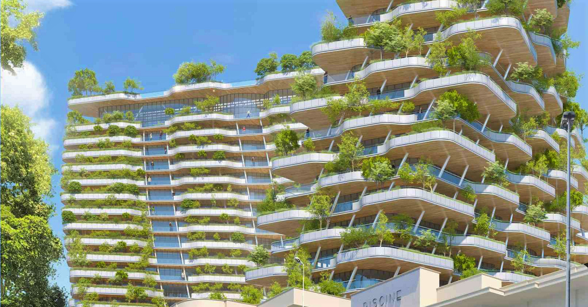 terraços com ondas verdes vincent callebaut