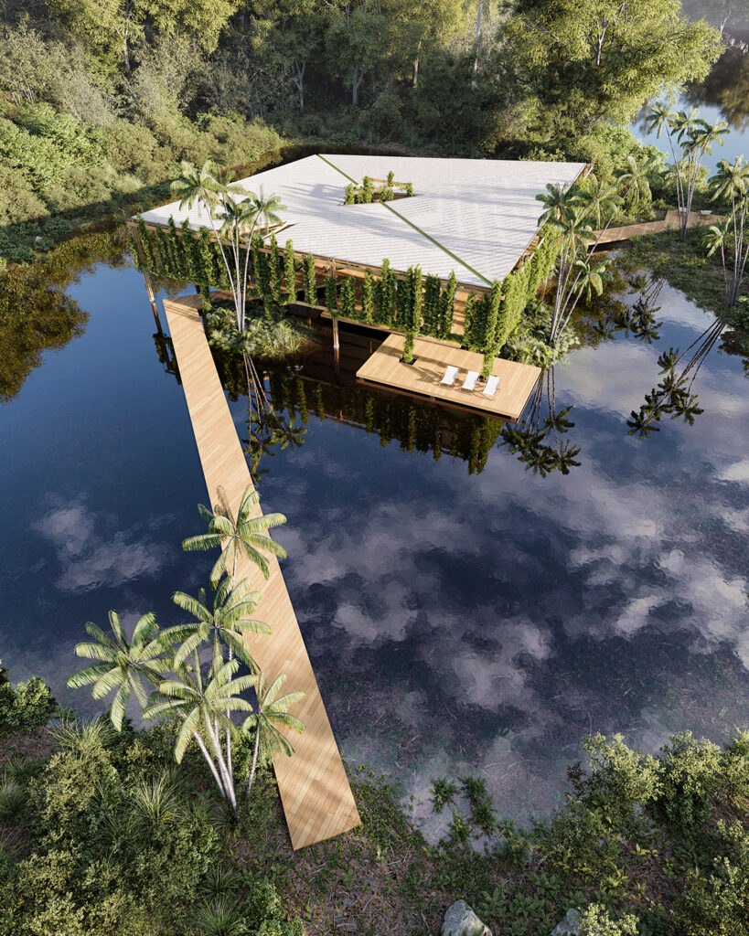 casa no amazonas de madeira Laurent toots