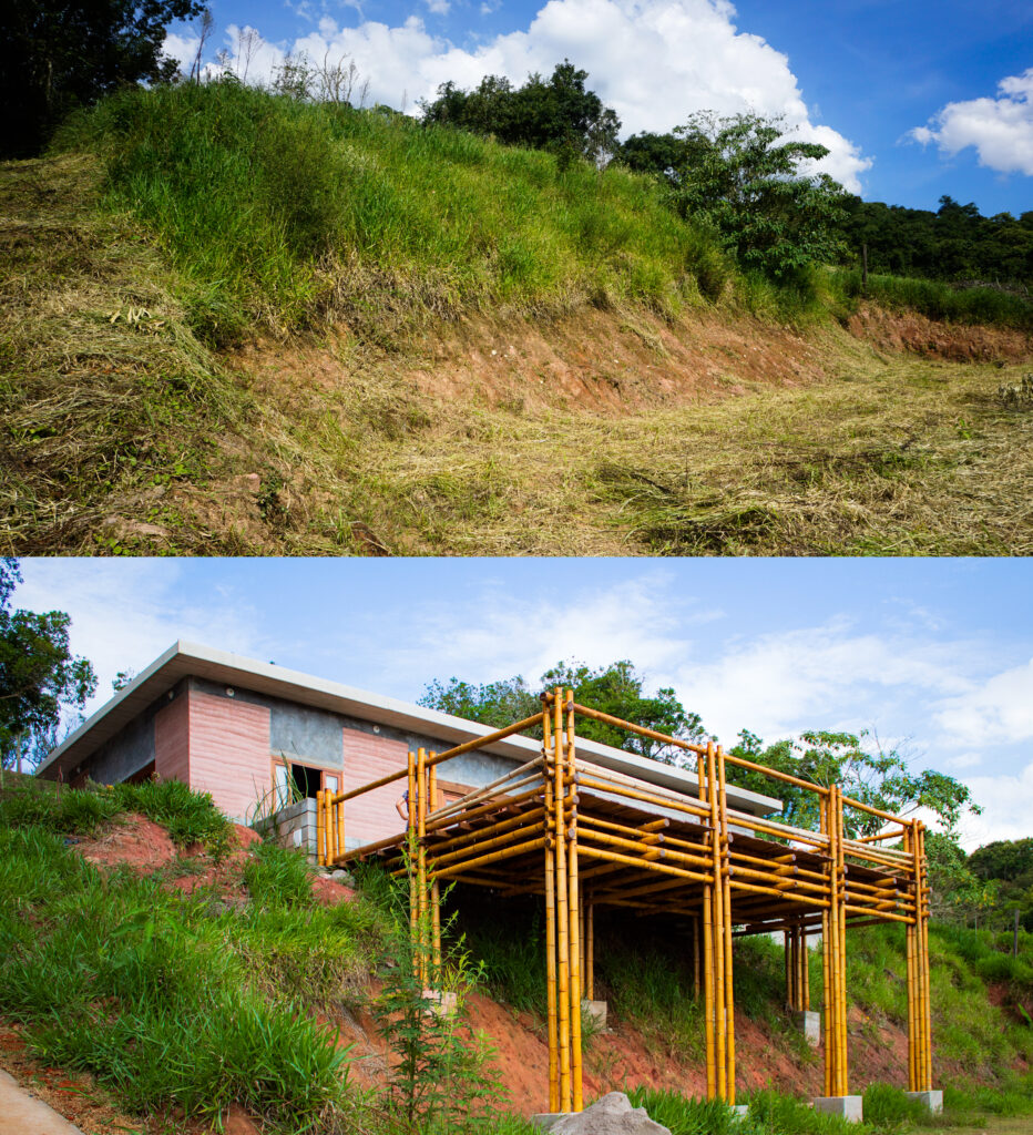 Antes e Depois Varanda de Bambu