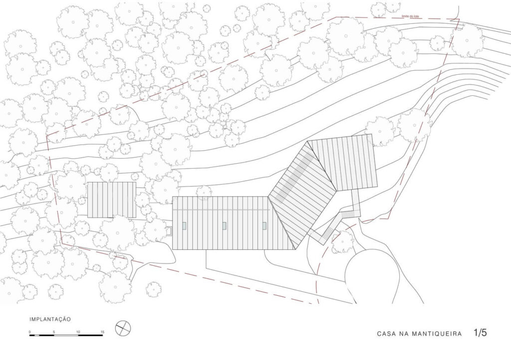 implantação residência mantiqueira Gui Paoliello Arquiteto