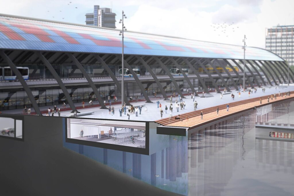 IJboulevard GARAGEM SUBAQUATICA PARA BICICLETAS em amsterdã