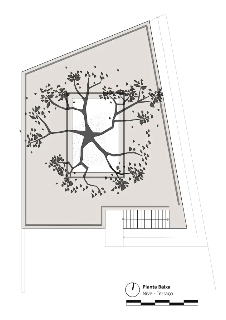 planta baixa projeto sustentável