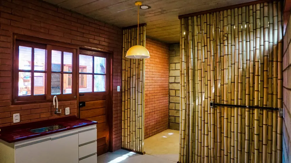 divisórias de bambu